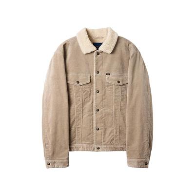 Teenie Weenie小熊男装休闲翻领灯芯绒拼接仿羊羔毛夹克外套