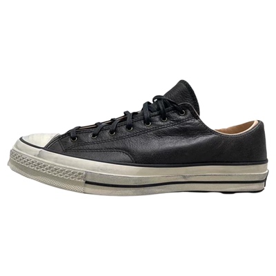 匡威男女低帮黑牛皮做旧休闲板鞋