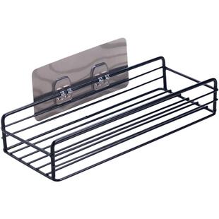 壁挂式墙上置物架卫生间多功能浴室架子免打孔洗澡间挂篮收纳神器