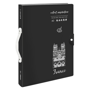 金得利绘画收集册8k绘画本图画本a3画册手提收纳袋美术手提袋素描本小学生儿童作品文件夹资料册画夹画稿防水