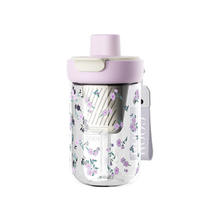 GOOM樱花漫舞水杯2025新款女高颜值吸管咖啡塑料杯子泡茶外出便携