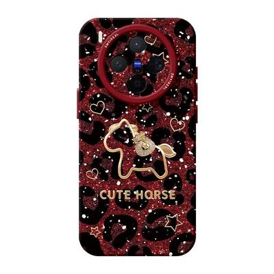 适用vivox300手机壳ultra女款x200s保护套x80pro硅胶x70全包防摔x60高级90新款x100新年vivo马年豹纹pro+软外