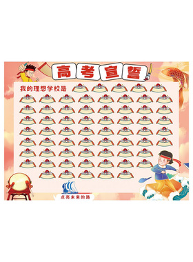 金榜题名中高考百日誓师KT板
