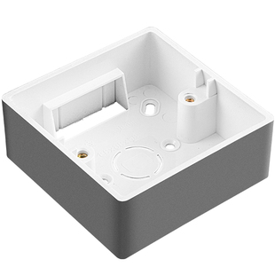 灰色开关插座明装底盒86型超薄明线盒家用接线盒插座盒开关盒底座