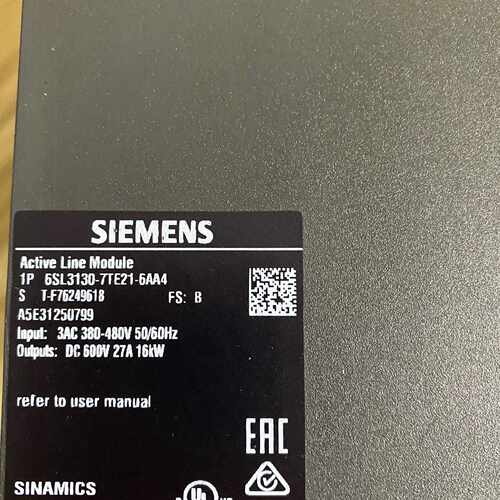 【询价】S20电源模块6S1L3130-7TE12-6AA3适用