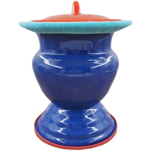 加高加厚老式搪瓷高脚痰盂老人儿童便盆坐便器婚庆马桶尿盆座便器