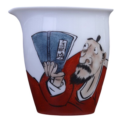 九希堂公道杯手绘分茶器