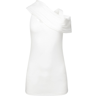 NACHE韩国代购小众设计感解构主义无袖叠穿背心女不规则修身上衣