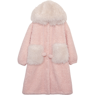 bananagirl珊瑚绒睡衣女冬季加厚连帽长袖可爱毛绒家居服套装保暖