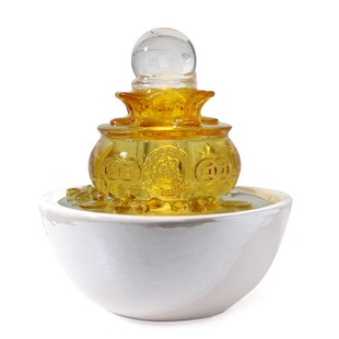 小型治愈系桌面流水喷泉摆件办公室招财转运聚宝盆送朋友同事