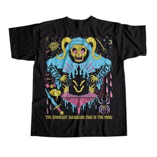 Wizard vintage复古短袖T恤男女宽松纯棉哥布林魔法龙地下城大码