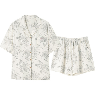 夏季睡衣女纯棉短袖清冷高级感