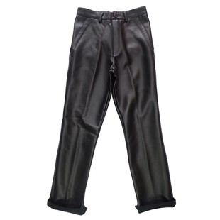 中老年皮裤男加绒加厚冬大码高腰宽松保暖防寒防雨爸爸摩托车防风