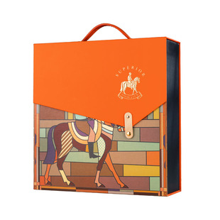 左和右红酒包装带杯礼盒空盒葡萄酒包装礼盒双支高端可定制logo