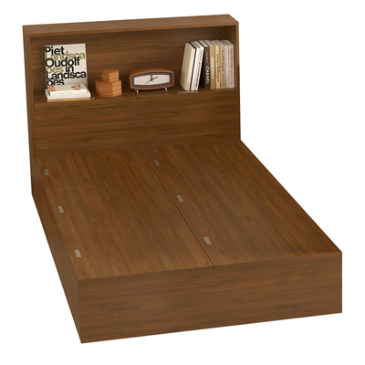 中古实木可储物二胎板式床隔断床