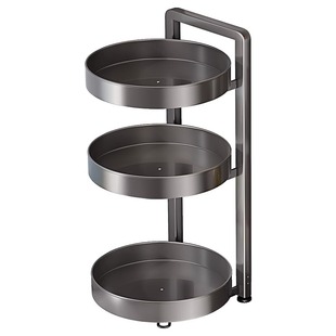 日本厨房调料品置物架家用多功能旋转调料架台面双层调味料收纳架