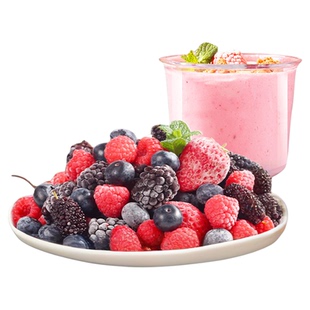 素坊5种莓果冷冻浆果每日水果混合干冻五种冻莓果草莓树莓生鲜果