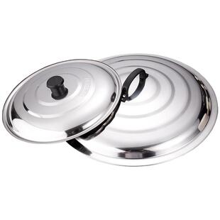 炒锅不锈钢锅盖家用盖子农村铁锅老式柴火灶大锅平盖通用炒菜大勺