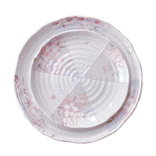 现货日本进口美浓烧陶瓷浪漫珠光樱间取樱花盘子碟子餐具