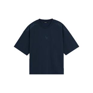 【速干凉感防晒抑菌】鹿家门新款短袖T恤男宽松美式休闲运动上衣