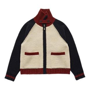 【现货】the Barnnet八奶复古拉链毛衣圣诞滑雪针织开衫外套打底