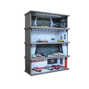 壹号站台|汇艺1:64汽车品牌涂装灯光版拼装场景模型 摆件