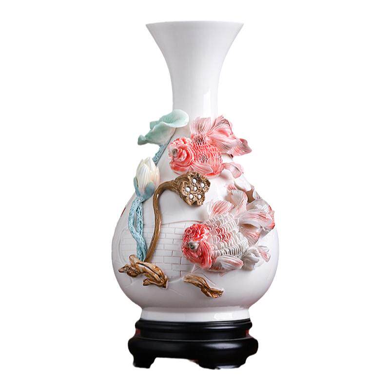 东方泥土《和美有余》陶瓷花瓶