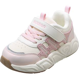 牧童儿童运动鞋2025冬季新款男童加绒保暖鞋轻便减震女童跑步鞋子