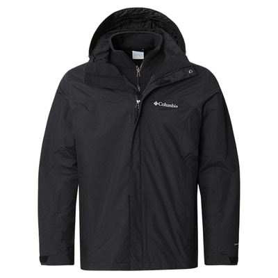 哥伦比亚男防水抓绒三合一冲锋衣