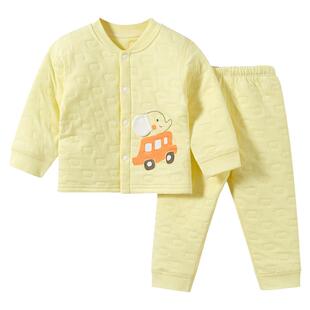 宝宝秋衣秋裤春秋冬婴儿打底薄夹棉男女保暖分体衣服儿童内衣套装