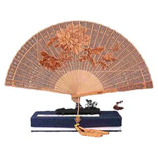 杭州王星记檀香扇子中国风折扇红檀香木扇古典折叠古风工艺礼品扇