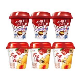 伊利芯趣多巧克力豆酸奶220g+大果粒酸奶260g组合多种口味发酵乳