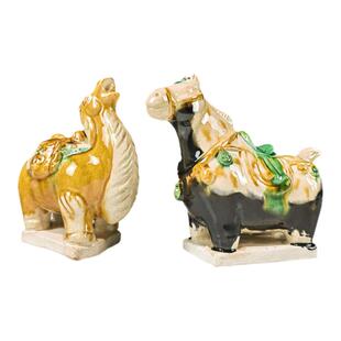 洛邑三彩博物馆文创黑马唐三彩陶瓷办公室小摆件洛阳旅游纪念礼品