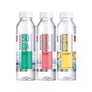 农夫山泉苏打天然水饮品12瓶装0糖弱碱柠檬味苏打水无气无糖饮料