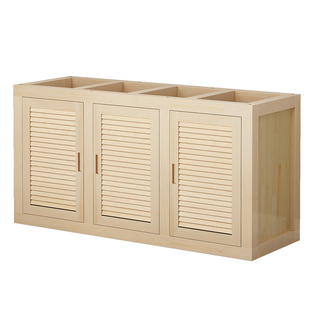 定做实木百叶门松木鱼缸柜门透气鞋柜门橱柜门百叶窗衣柜门通风口