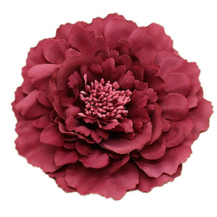 韩式牡丹布艺夹子12CM头饰头花胸针胸花饰品配饰时尚度假演出花朵