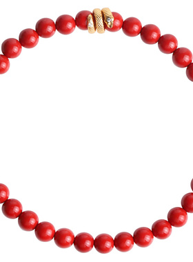 心斋堂朱砂卷卷蛇手串