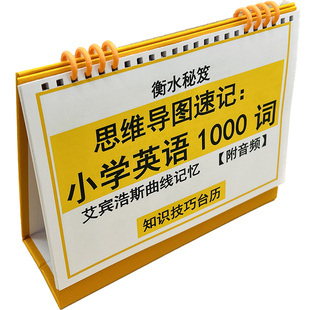 小学英语思维导图记单词1000词汇背诵提分神器知识技巧台历艾宾浩斯遗忘曲线记忆衡水学霸整理冲刺清北名校