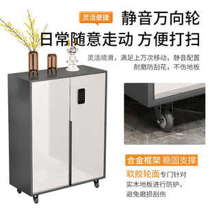 可移动鞋柜家用门口楼道外带锁密码带轮子的鞋柜万向轮走廊电梯口