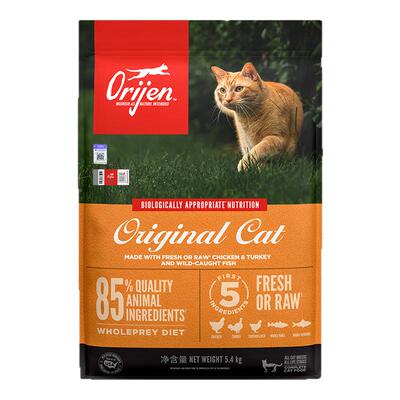 【官方旗舰】Orijen渴望鸡肉猫粮成猫幼猫进口全价无谷猫粮5.4kg
