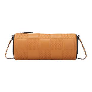 BAMPO半坡真皮圆筒包链条包女商场同款原创头层牛皮单肩包斜挎包