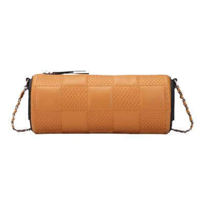 半坡头层牛皮圆筒包斜挎包