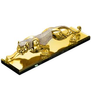 汽车用品摆件金钱豹招财保平安车内中控台高级车载摆件装饰品豹子