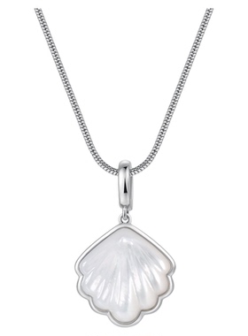 sunshifen蛇骨链白贝母吊坠项链