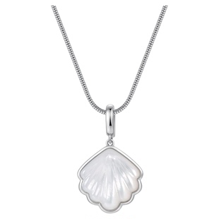 【明星同款】sunshifen Marina bay系列蛇骨链白贝母吊坠项链