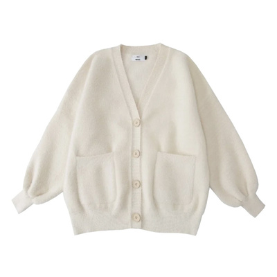 jk制服粉色毛茸茸开衫毛衣女日系学院风小个子毛绒绒外搭外套秋冬