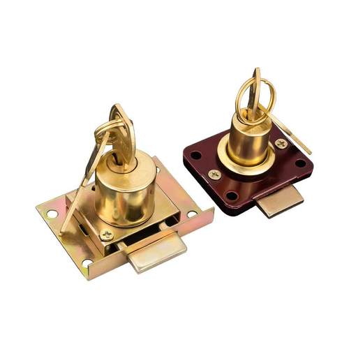 老式办公桌抽屉锁文件柜锁家具锁衣柜柜门通用锁加长柜台床头柜锁