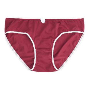 单条装女裤棉元素精选女士内裤纯棉舒适中低腰简约三角内裤LM112B