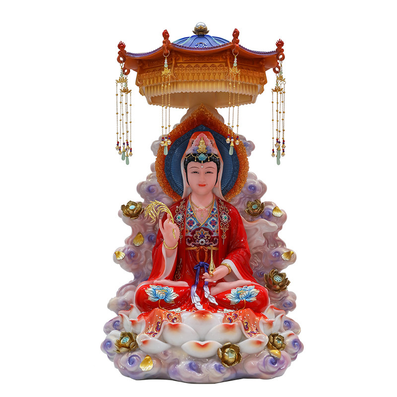 观音菩萨佛像汉白玉观世音菩萨南海观音娘娘佛堂寺庙供奉摆件家用