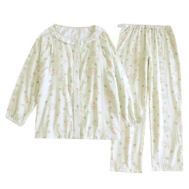 月子服夏季薄款产后哺乳睡衣